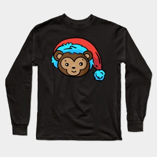 Christmas Jungle Face Monkey Long Sleeve T-Shirt